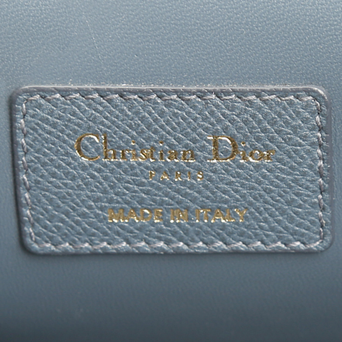 Borsa Dior  30 Montaigne in pelle martellata blu - Detail D4