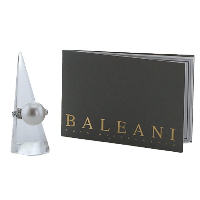 Sortija Vintage  de oro blanco, diamantes y perla cultivada - Detail D2