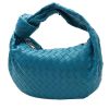 Bottega Veneta  Teen Jodie handbag  in blue intrecciato leather - 00pp thumbnail