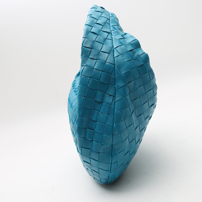 Sac à main Bottega Veneta  Teen Jodie en cuir intrecciato bleu - Detail D5