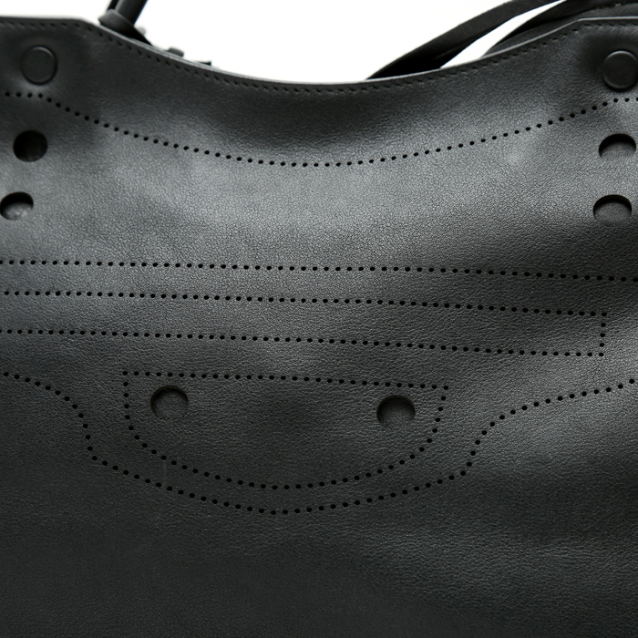 Borsa Balenciaga  Blackout city in pelle nera - Detail D1