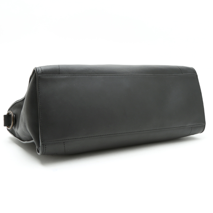 Balenciaga  Blackout city handbag  in black leather - Detail D5