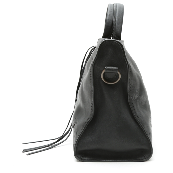 Sac à main Balenciaga  Blackout city en cuir noir - Detail D6