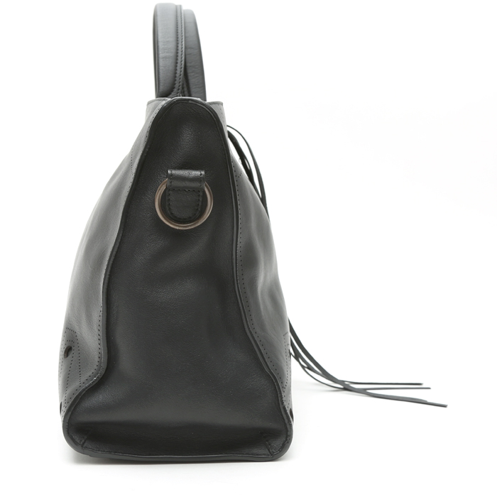 Bolso de mano Balenciaga  Blackout city en cuero negro - Detail D7