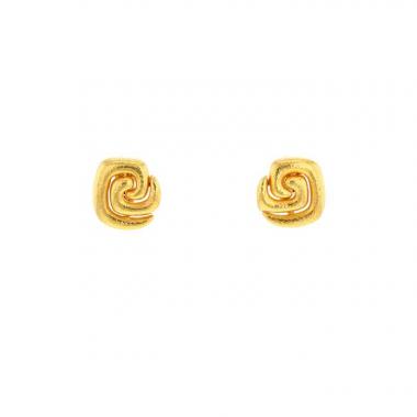 Lalaounis  earrings for non pierced ears in yellow gold