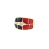 Vintage  ring in yellow gold, coral onyx and diamonds - 00pp thumbnail
