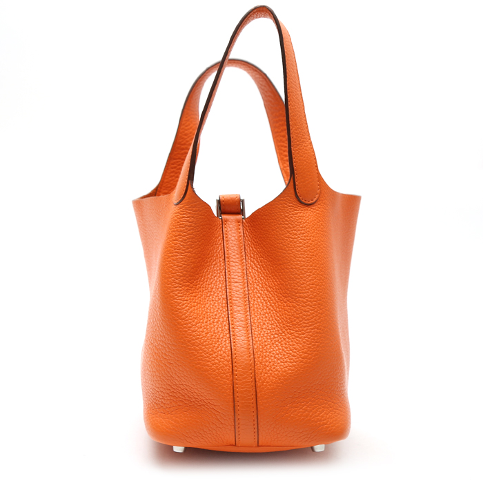 Borsa Hermès  Picotin in pelle togo arancione - Detail D6