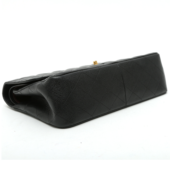 Borsa Chanel  Timeless Jumbo in pelle martellata e trapuntata nera - Detail D4