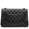 Chanel  Timeless Jumbo handbag  in black quilted grained leather - Detail D7 thumbnail