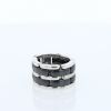 Flexible Chanel Ultra large model ring in white gold and ceramic - 360 thumbnail