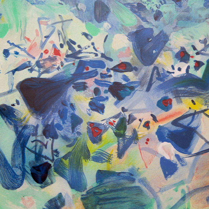 Chu Teh-Chun (1920-2014), Saison bleue IV - 2006 - Detail D1