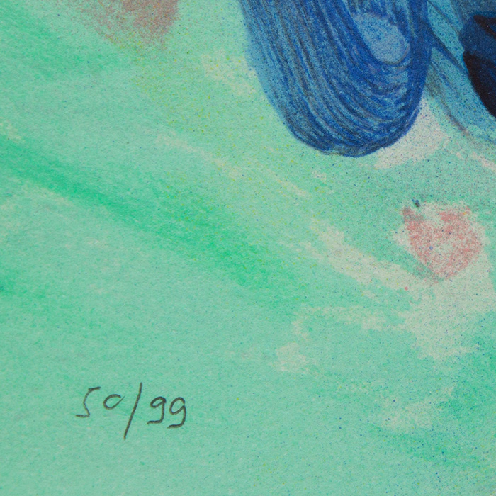 Chu Teh-Chun (1920-2014), Saison bleue IV - 2006 - Detail D3