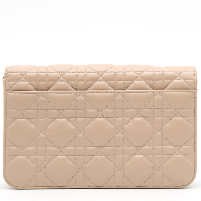 Borsa a tracolla Dior  Promenade in pelle cannage rosa polvere - Detail D8