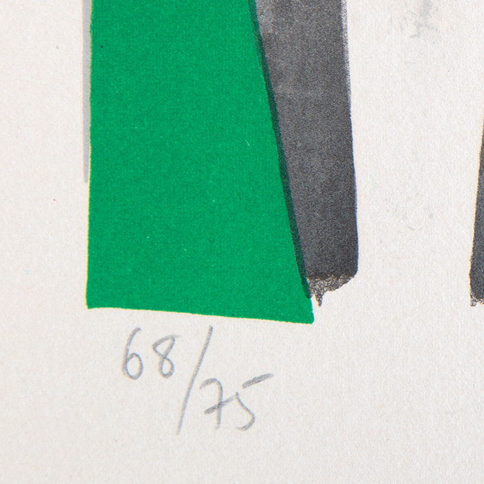 Marino Marini (1901-1980) Personnages du Sacre du Printemps VII - 1974 Color lithograph on Arches paper - Detail D3