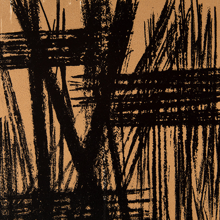 Hans Hartung, "L27", lithographie en couleurs sur papier, signée et numérotée, de 1957 - Detail D1