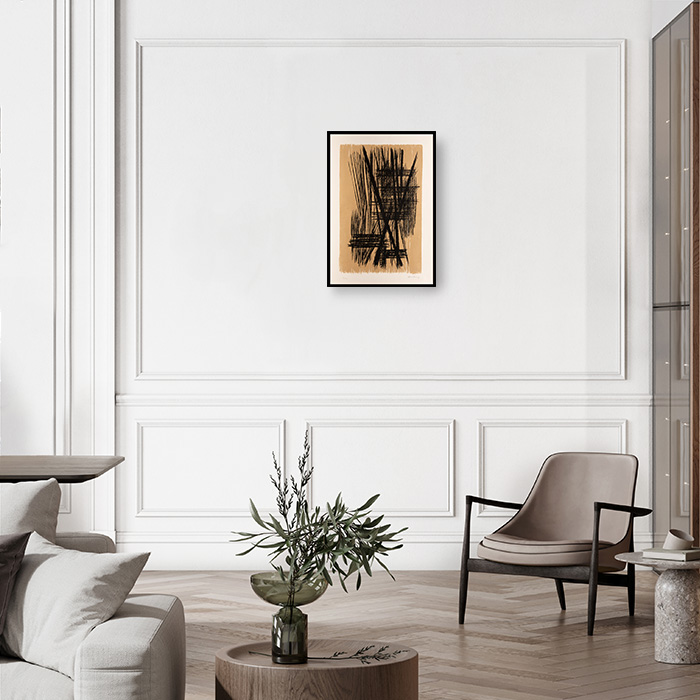 Hans Hartung, "L27", lithographie en couleurs sur papier, signée et numérotée, de 1957 - Detail D4