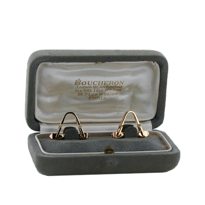 Boucheron  pair of cufflinks in yellow gold - Detail D2