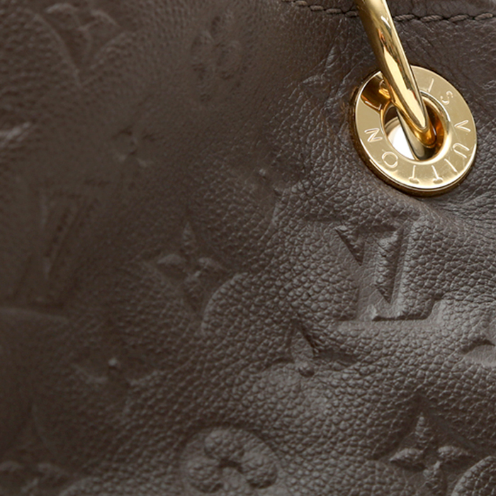 Bolso de mano Louis Vuitton  Artsy en cuero monogram huella marrón - Detail D1
