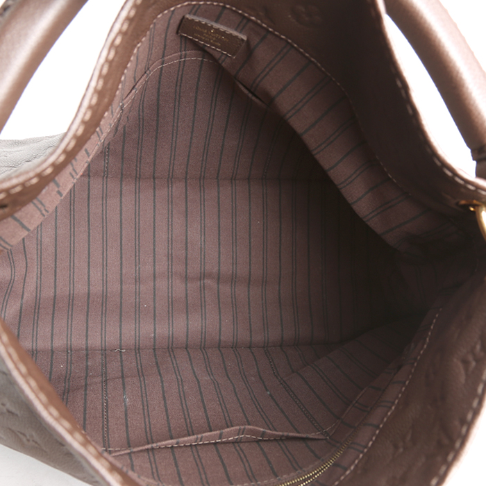 Louis Vuitton Artsy handbag in brown empreinte monogram leather - Detail D3