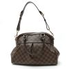 Louis Vuitton  Trevi handbag  in ebene damier canvas  and brown leather - Detail D2 thumbnail