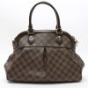 Bolso de mano Louis Vuitton  Trevi en lona a cuadros ébano y cuero marrón - Detail D8 thumbnail