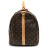 Bolsa de viaje Louis Vuitton  Keepall 60 en lona Monogram marrón y cuero natural - Detail D5 thumbnail