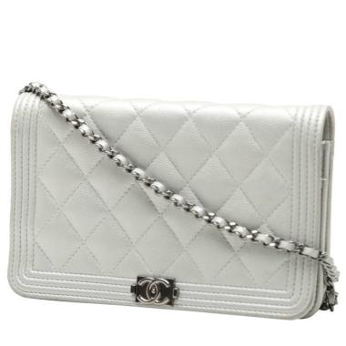 Sacs Chanel Wallet on Chain Gris d'occasion