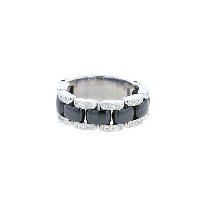 CHANEL Large White Gold, Diamond And Ceramic Flexible Ultra Ring