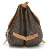 Louis Vuitton  Saumur medium model  shoulder bag  in brown monogram canvas  and natural leather - Detail D7 thumbnail