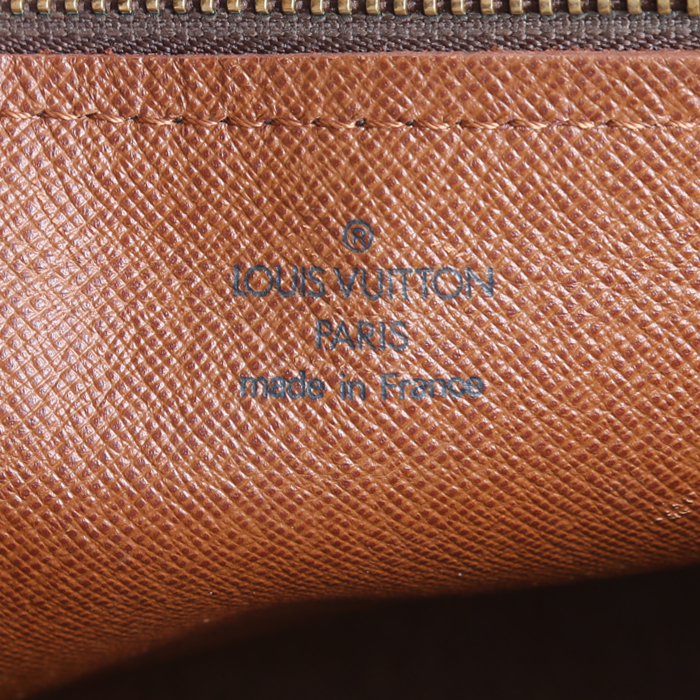 Borsa Louis Vuitton  Papillon in tela monogram marrone e pelle naturale - Detail D3