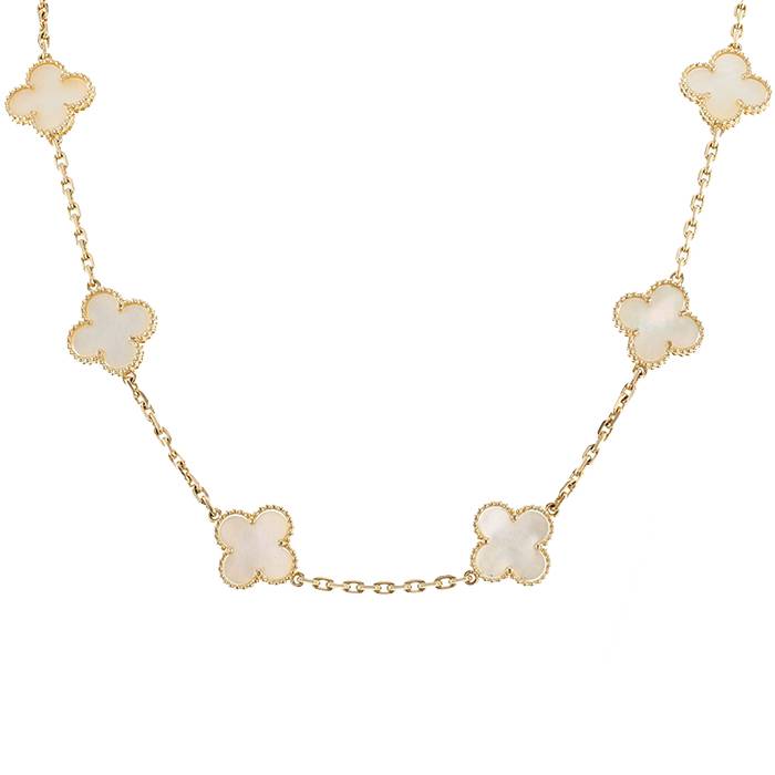 Collar Van Cleef & Arpels Alhambra Vintage de oro amarillo y nácar