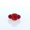 Pomellato Rouge Passion ring in 9 carats pink gold, synthetic ruby and sapphires - 360 thumbnail