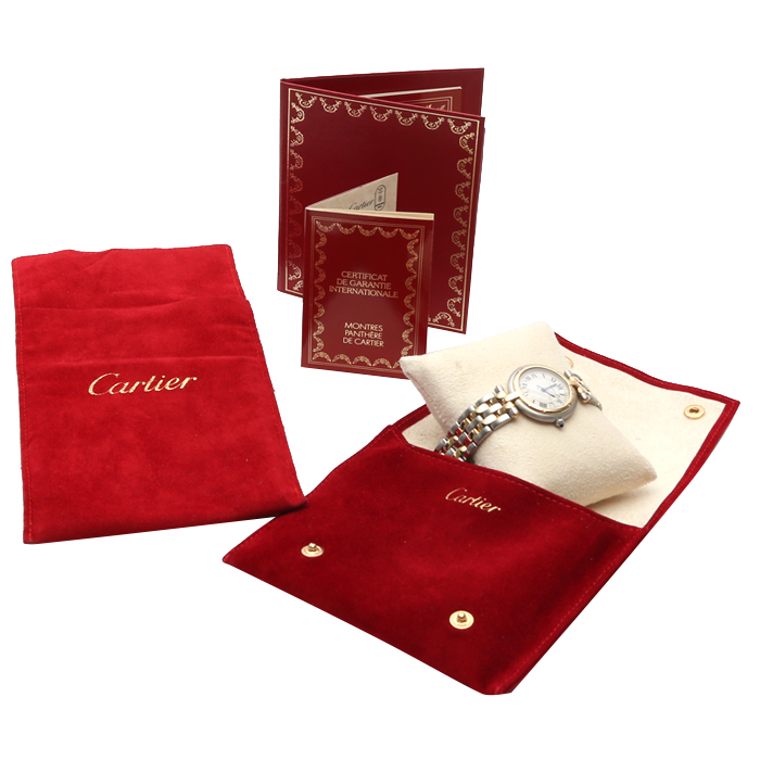 Reloj Cartier Panthère Vendôme de oro y acero Circa 1991 - Detail D2