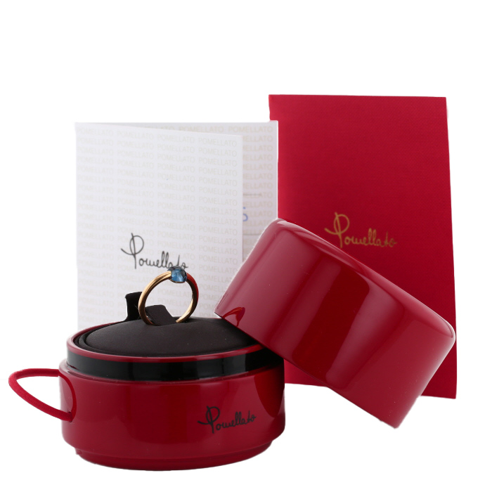 Pomellato M'ama Non M'ama ring in pink gold and topaz - Detail D2