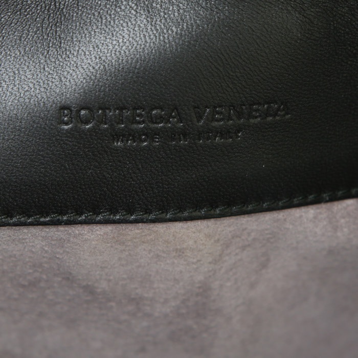 Borsa Bottega Veneta Olimpia in pelle intrecciata nera - Detail D4