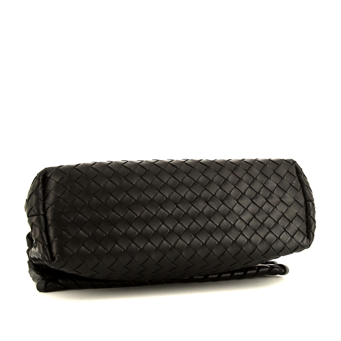 Bottega Veneta Olimpia handbag in black intrecciato leather - Detail D5