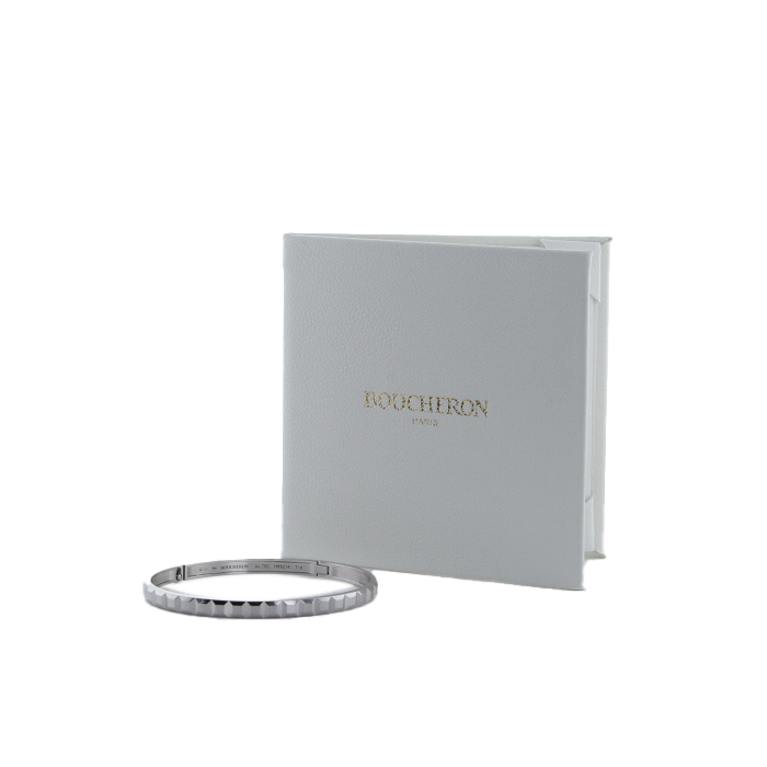 Boucheron Clou de Paris bracelet in white gold - Detail D2