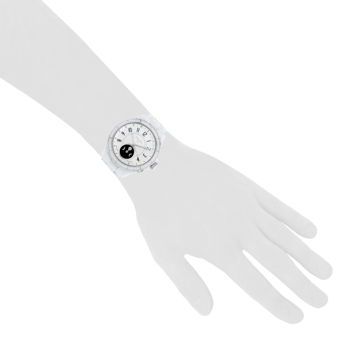 Montre Chanel J12 Moonphase en céramique blanche Ref: Chanel - 3404  Vers 2010 - Detail D1