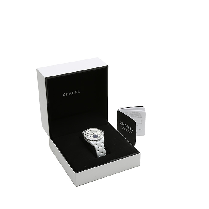 Chanel J12 Moonphase  in ceramic white Ref: Chanel - 3404  Circa 2010