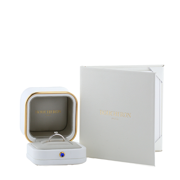 Bague Boucheron Quatre Radiant Edition en or jaune, or blanc et diamants - Detail D2