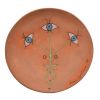 Jean Cocteau (1889-1963) & Atelier Madeline-Jolly, "Fleur aux yeux",  A terracotta plate with black oxide crayon and coloured glaze - 1958 (A.G.176) - 00pp thumbnail