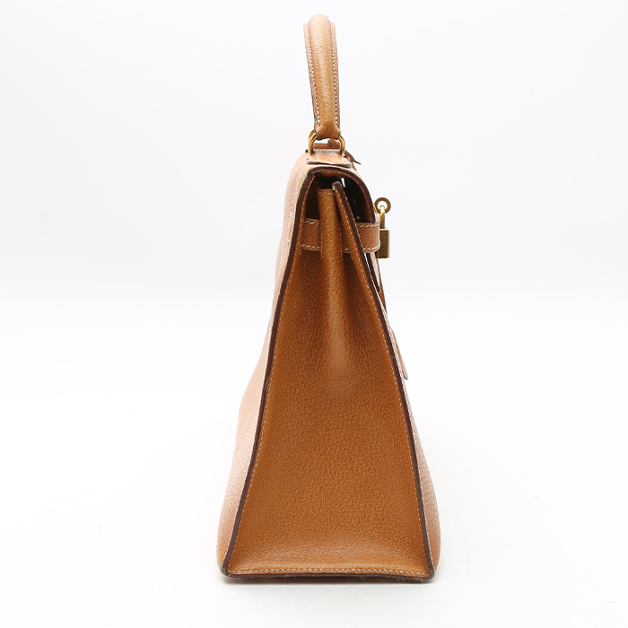 Borsa Hermès  Kelly 32 cm in pelle di Pecari gold - Detail D7