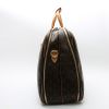 Louis Vuitton  Alize travel bag  in brown monogram canvas  and natural leather - Detail D5 thumbnail