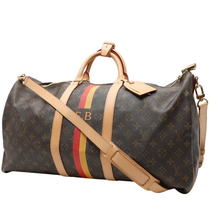 Borsa da viaggio Louis Vuitton Keepall Travel Bag in tela monogram nera e  pelle nera