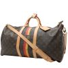 Bolsa de viaje Louis Vuitton  Keepall 55 en lona Monogram marrón y cuero natural - 00pp thumbnail