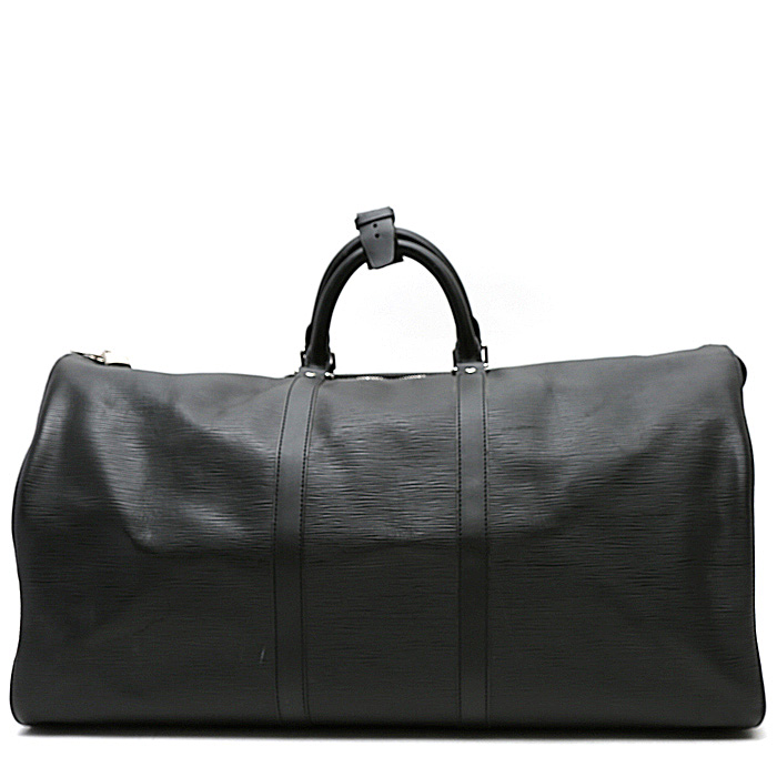 Bolsa de viaje Louis Vuitton  Keepall 55 en cuero Epi negro - Detail D7