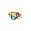 Articulated Bulgari Allegra medium model ring in yellow gold, diamonds and colored stones - 00pp thumbnail