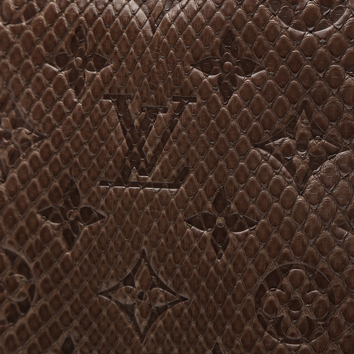 Bolso de mano Louis Vuitton  Artsy modelo mediano  en piel de pitón marrón - Detail D1