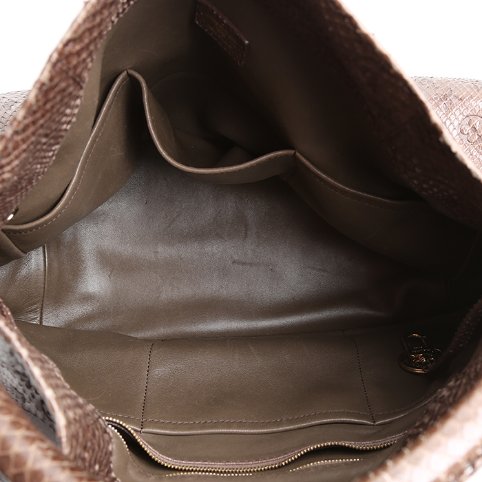 Louis Vuitton  Artsy medium model  handbag  in brown python - Detail D2