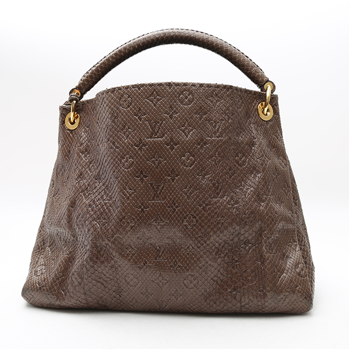 Louis Vuitton  Artsy medium model  handbag  in brown python - Detail D7